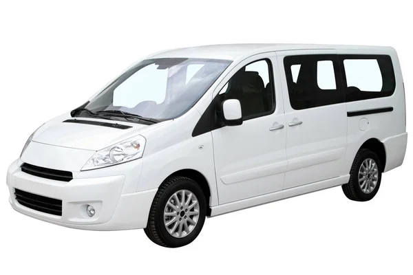 Modern white minivan. — Stock Photo, Image
