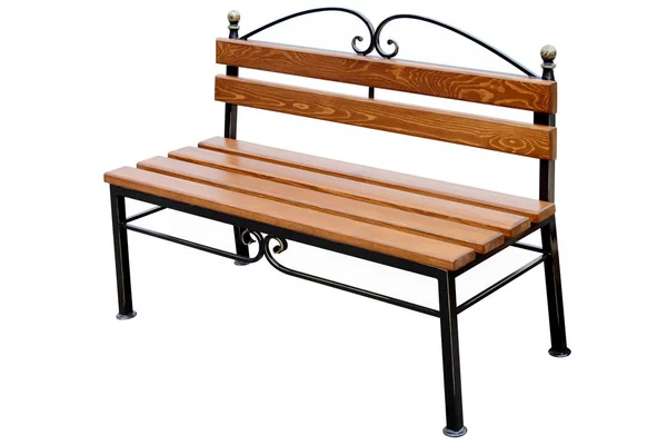 Brown wooden bench. — Stock Photo, Image