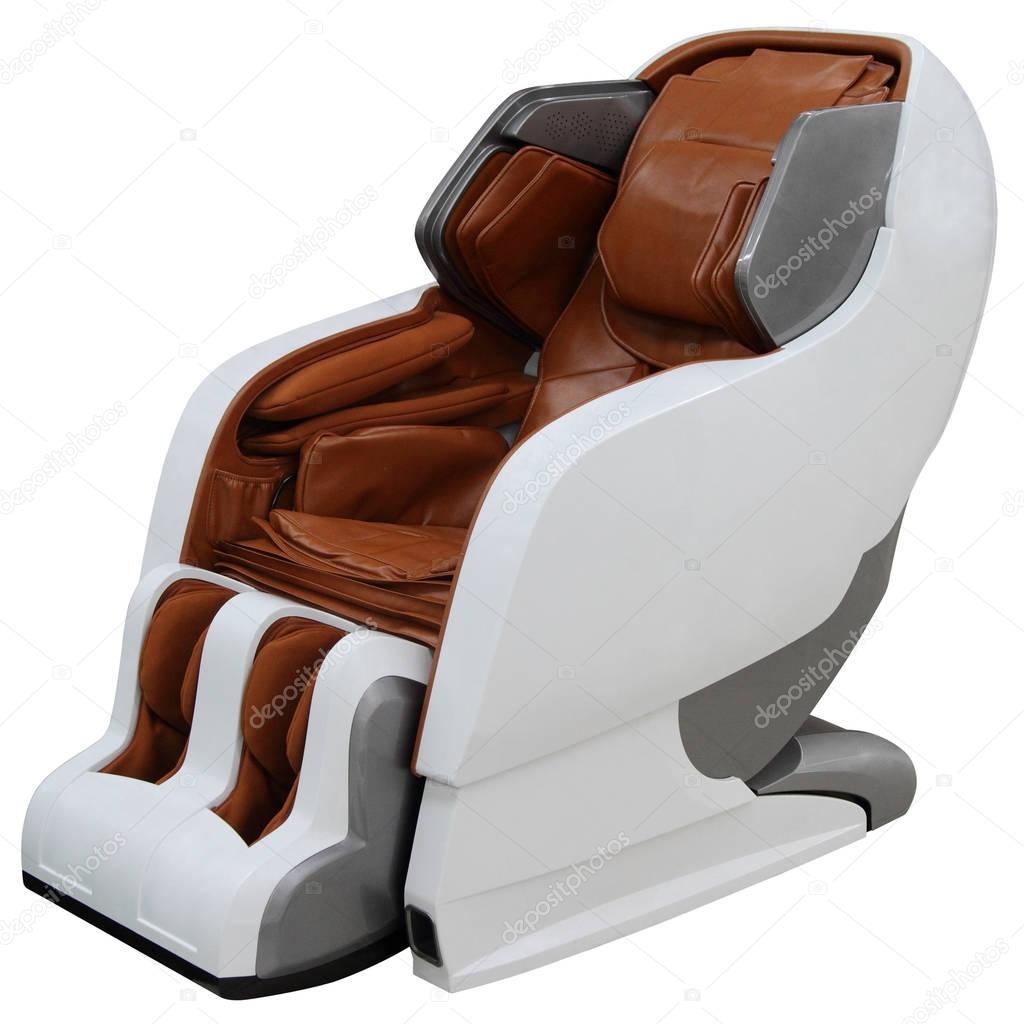 Brown massage chair.