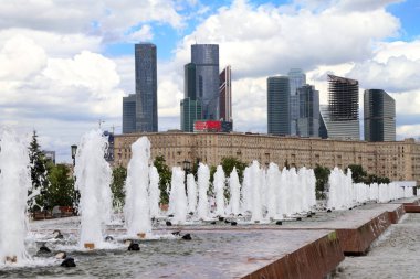 Moskova şehir karmaşık görünümünden Poklonnaya Gora.