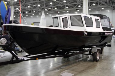 Moskova - 09 Mart 2017: Siyah Barcas 10 Uluslararası tekne için 