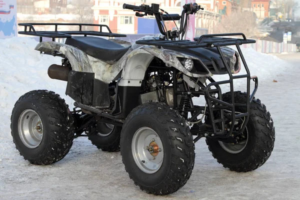 Perm, Russia - February 10, 2018: Modern ATV stands near the ice — Stock Photo, Image