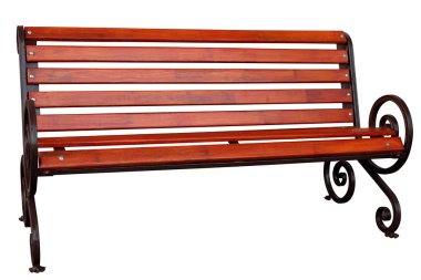 Metal tabanlı ahşap bank..