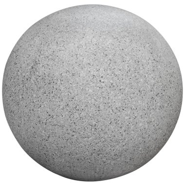 Taş top şeklinde dekoratif bir element..