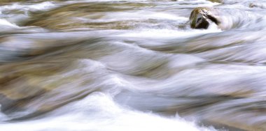 Kirpi Dağları vahşi devlet parkı Byistritsa Nehri'nin soyut manzara,