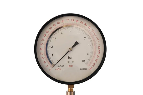 Manometer auf weißem Hintergrund — Stockfoto