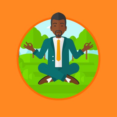 meditasyon Lotus bulunduğu iş adamı.