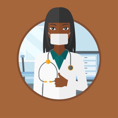 Vektör çizim Yaşasın vererek doktor.