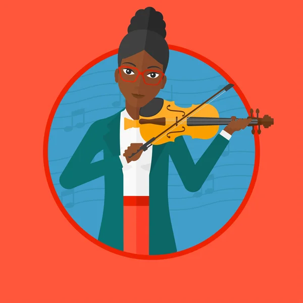 Femme jouant du violon illustration vectorielle . — Image vectorielle