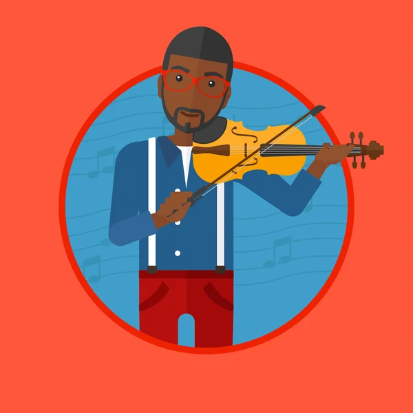 Uomo suonare violino vettoriale illustrazione . — Vettoriale Stock
