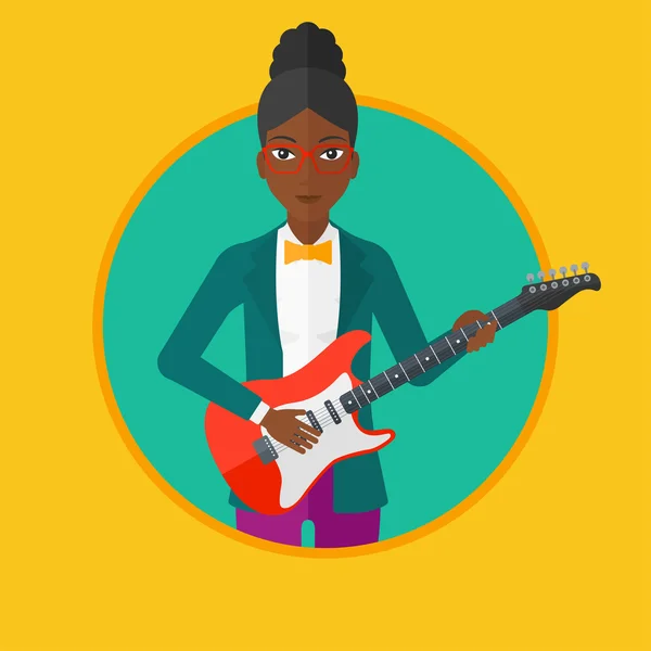 女性ギタリストストックベクター ロイヤリティフリー女性ギタリストイラスト Depositphotos