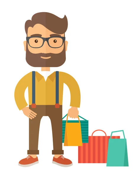 Man who go shopping. — Stock Photo, Image