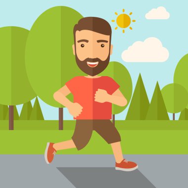 Confident athlete getting ready for a race.