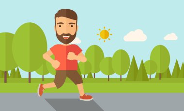 Confident athlete getting ready for a race.