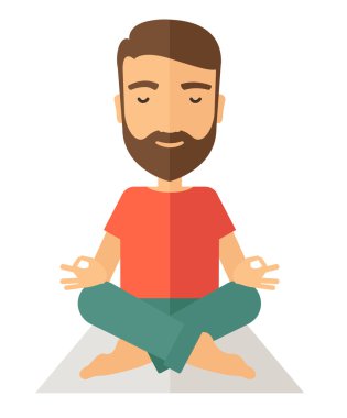Yoga yapan adam.