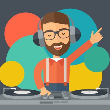 DJ müzik karıştırma.