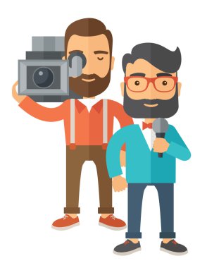 Jourmalist and news reporter. clipart