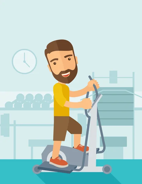 Man in gym sport workout exercises. — Stockfoto