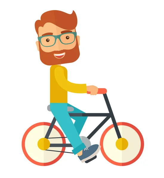 Man op de fiets. — Stockfoto