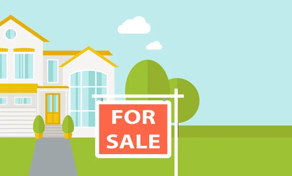 Het huis te koop. — Stockfoto