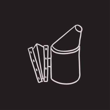 Arı kovanı sigara içen kroki simgesi.