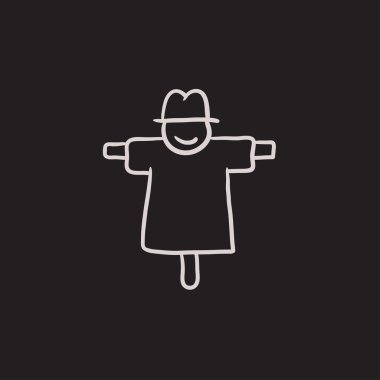 Korkuluk kroki simgesi.