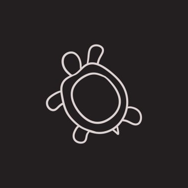 Kaplumbağa kroki simgesi.