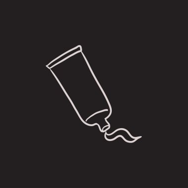 Simge krem tüp ve kontur kroki.