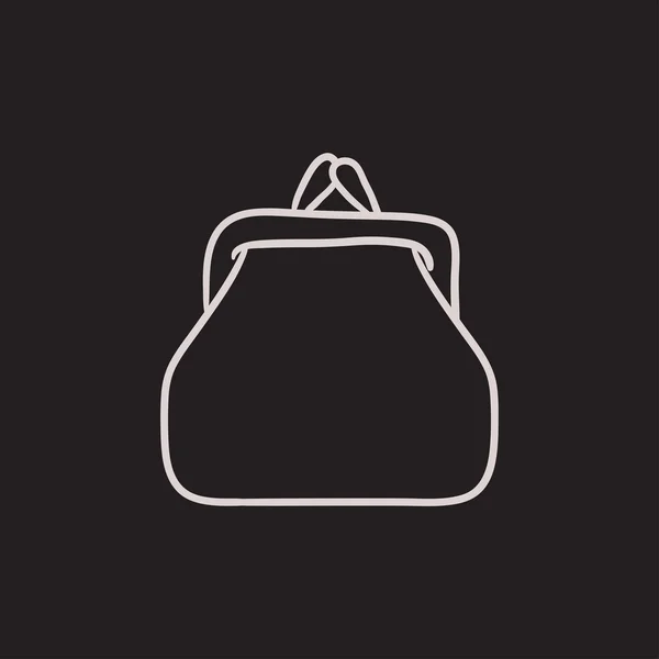Icona dello schizzo della borsa . — Vettoriale Stock