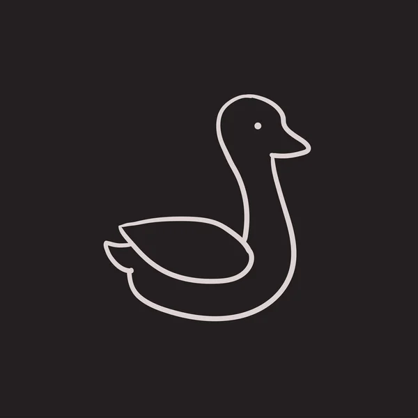 Duck sketch icon. — Stock Vector