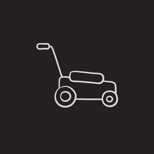 Lawnmover skica ikony. — Stockový vektor