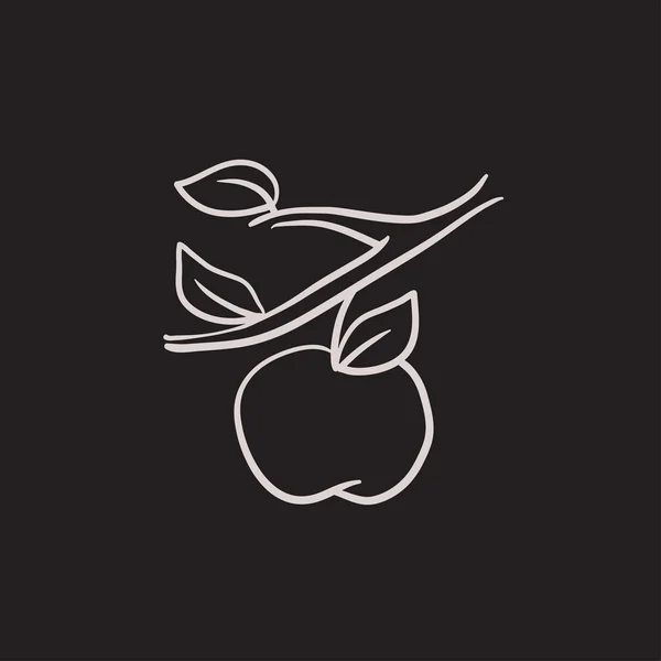 Ikone der Apfelernte. — Stockvektor