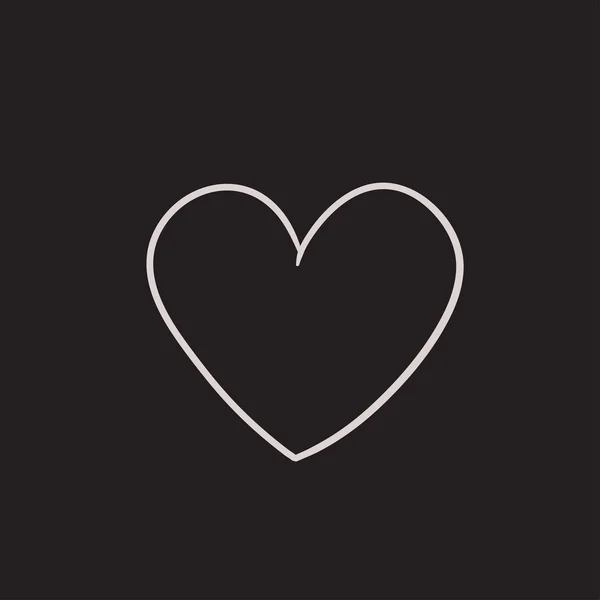 Heart sign sketch icon. — Stock Vector