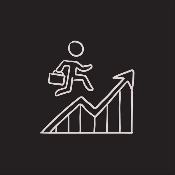 Financial recovery sketch icon. — Stock Vector
