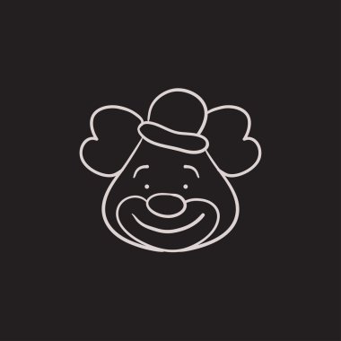 Palyaço kroki simgesi.