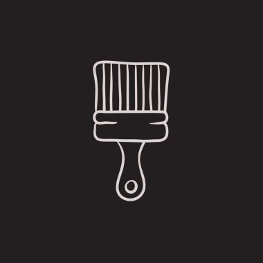 Boya fırçası kroki simgesi.