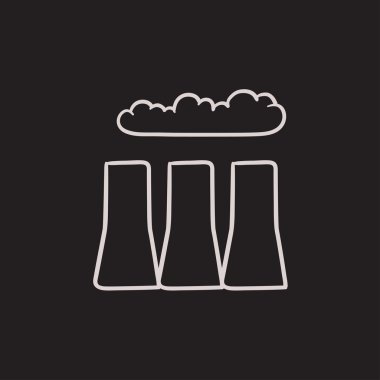 Fabrika borular simgesi kroki