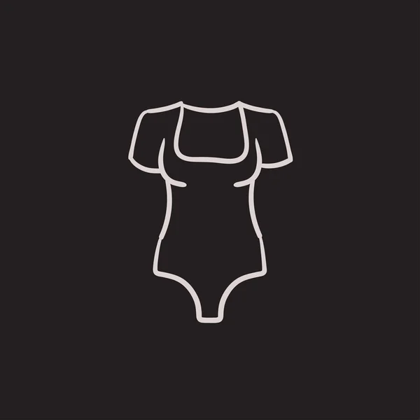 Bodysuit bosquejo icono . — Archivo Imágenes Vectoriales