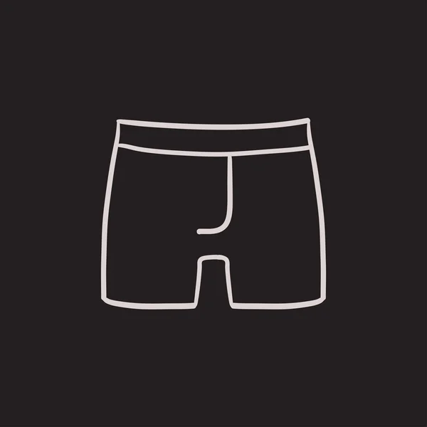 Male underpants sketch icon. — Stock Vector