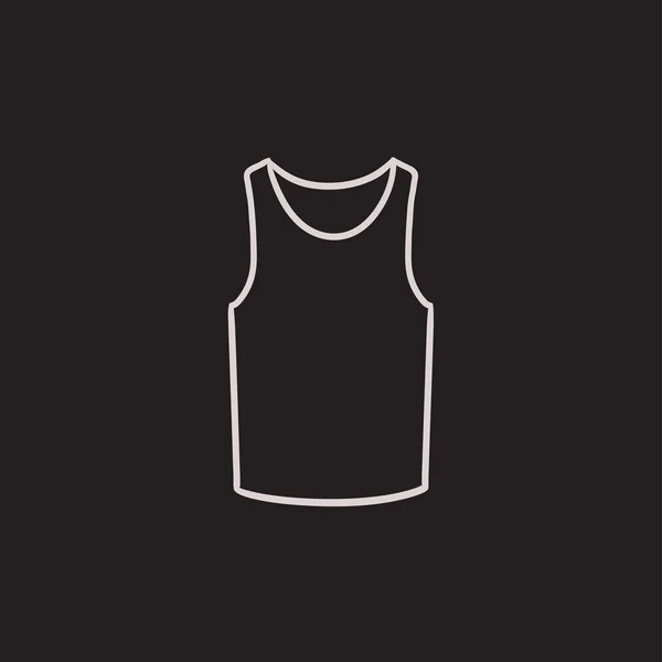 Ícone de esboço masculino singlet . — Vetor de Stock