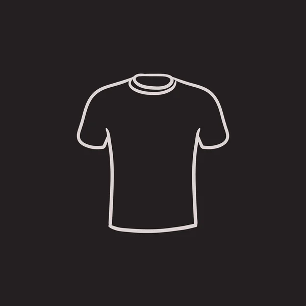 Männliches T-Shirt-Sketch-Symbol. — Stockvektor