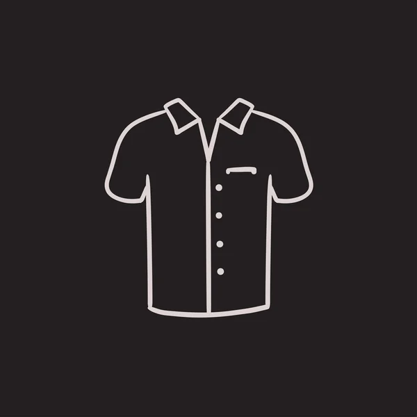 Polo shirt sketch icon. — Stock Vector