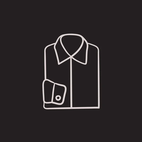 Camisa masculina dobrada ícone esboço . —  Vetores de Stock