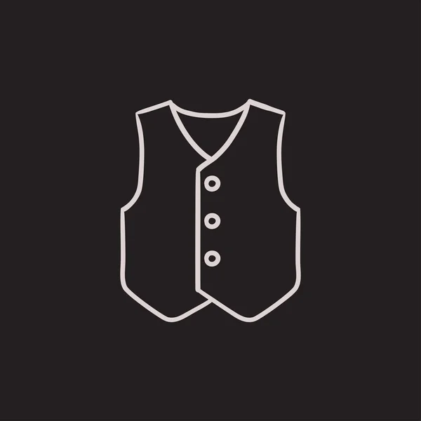 Waistcoat sketch icon. — Stock Vector