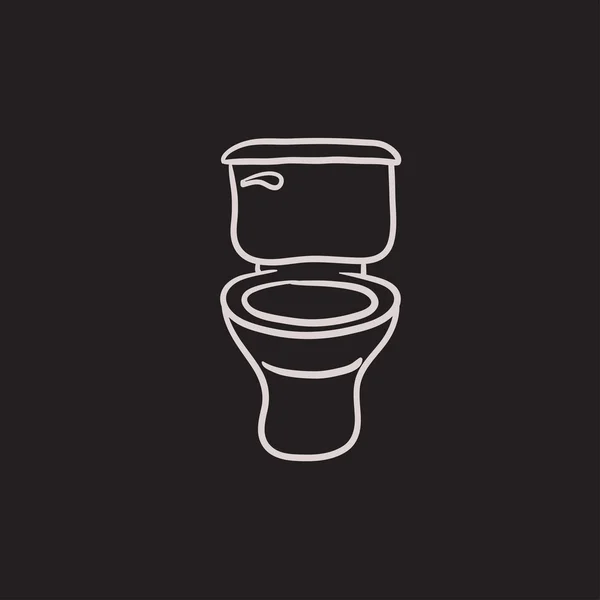 WC miska szkic ikona. — Wektor stockowy
