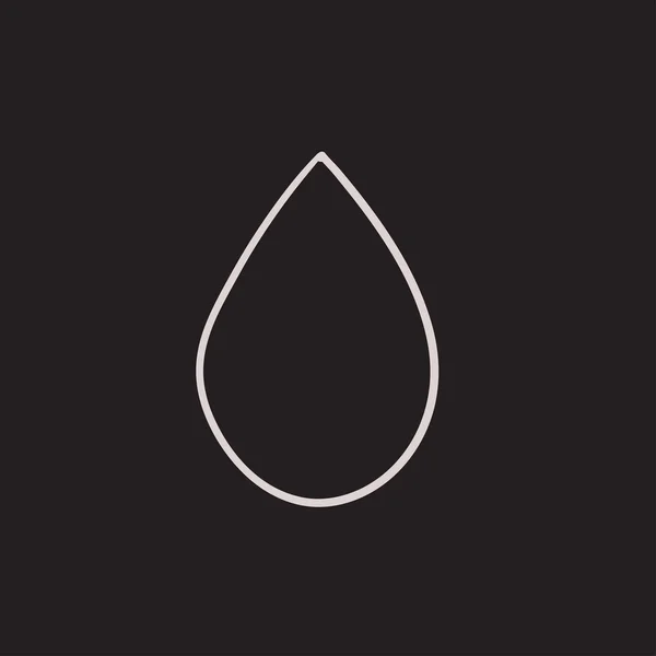 Icono de boceto de gota de agua . — Vector de stock