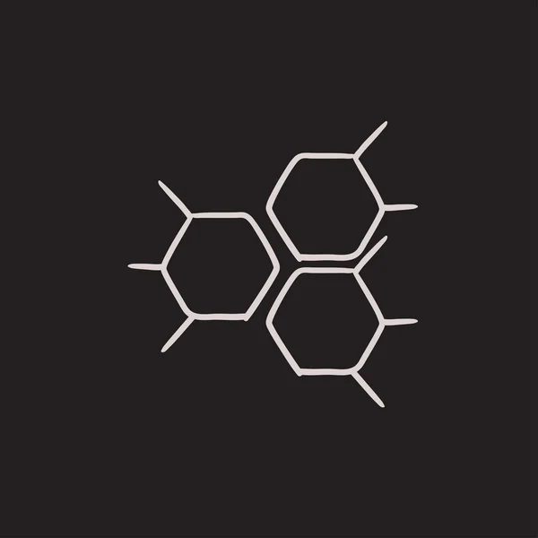 Icono de esbozo de fórmula química . — Archivo Imágenes Vectoriales