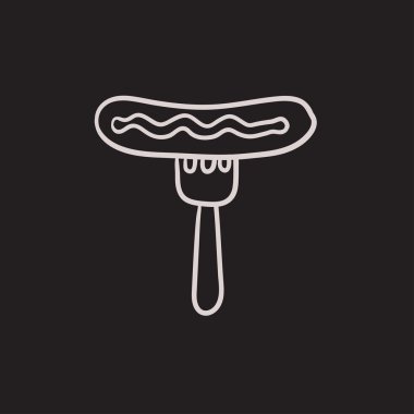 Sosis çatal kroki simgesini.