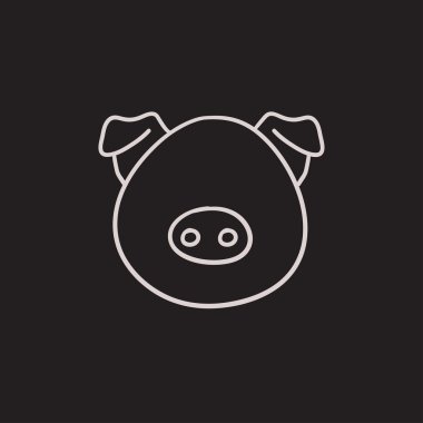 Domuz kafa robot resim simgesi.