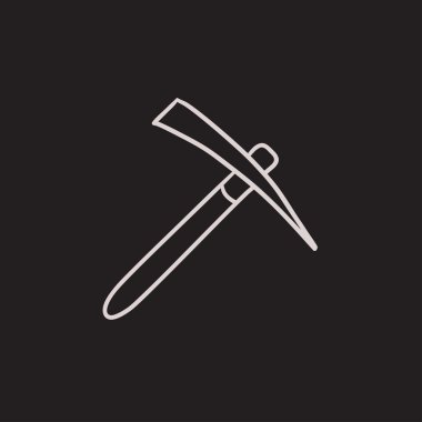 Kazma kroki simgesi.